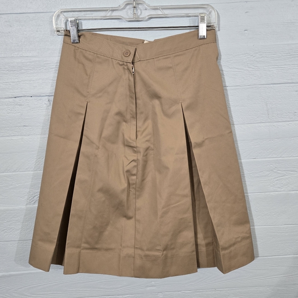 NWT Classroom Khaki Kick Pleat Skirt Girls Size 14